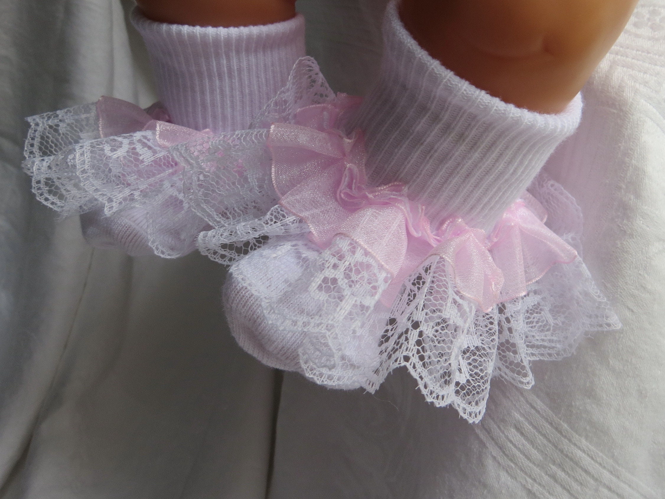 Girls Lace Socks Communion Flower Girl Church Fall Wedding Soft Nylon –  Strasburg Children