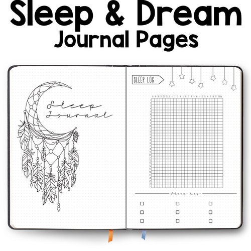 Sleep Journal Dream Log Bullet Journal BUJO Template Printable Etsy UK