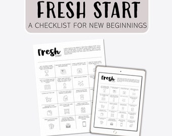 New Start Bullet Planner Journal Pages - Goal Planner - New Year - Dot Grid Pages - Digital