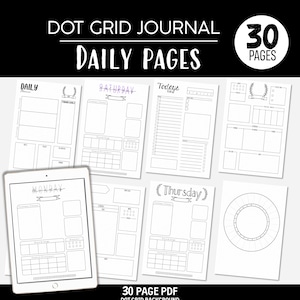 Daily Journal Pages Dot Grid Spreads Dot Grid GoodNotes Printable