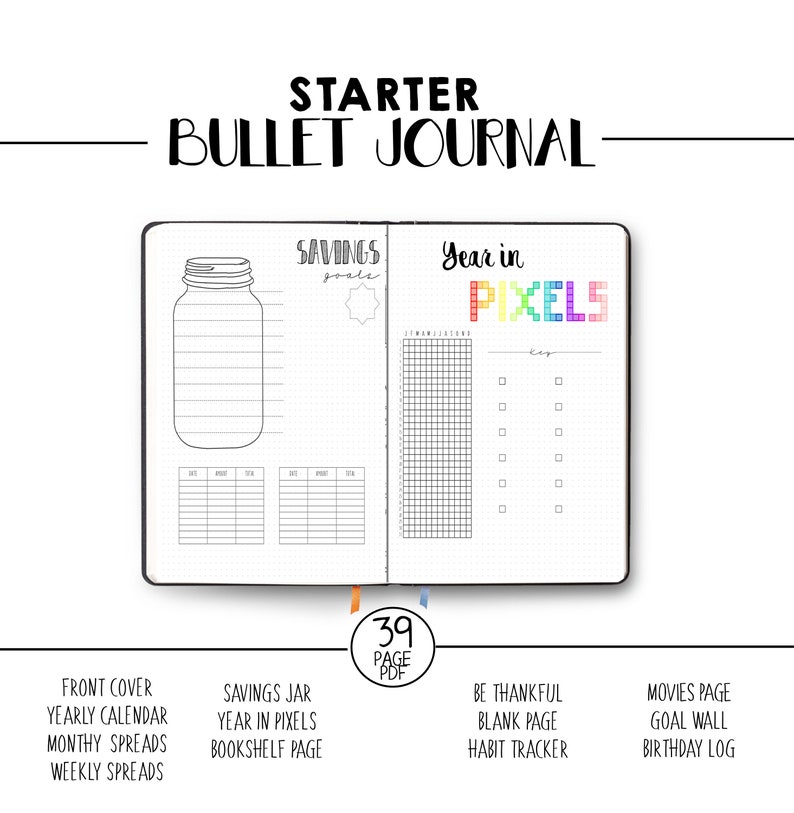 Bullet Magazine Web pages - Printable - Rookie Magazine - Template BUJO - Dotted Grid - Personal savings Jar - Calendar year in just Pixels - Weekly Distribute - Calendar graphic about Bullet Journal Printable Pages named Bullet Magazine Internet pages - Printable - Rookie Magazine - Template BUJO - Dotted Grid - Discounts Jar - Yr inside of Pixels - Weekly Distribute - Calendar