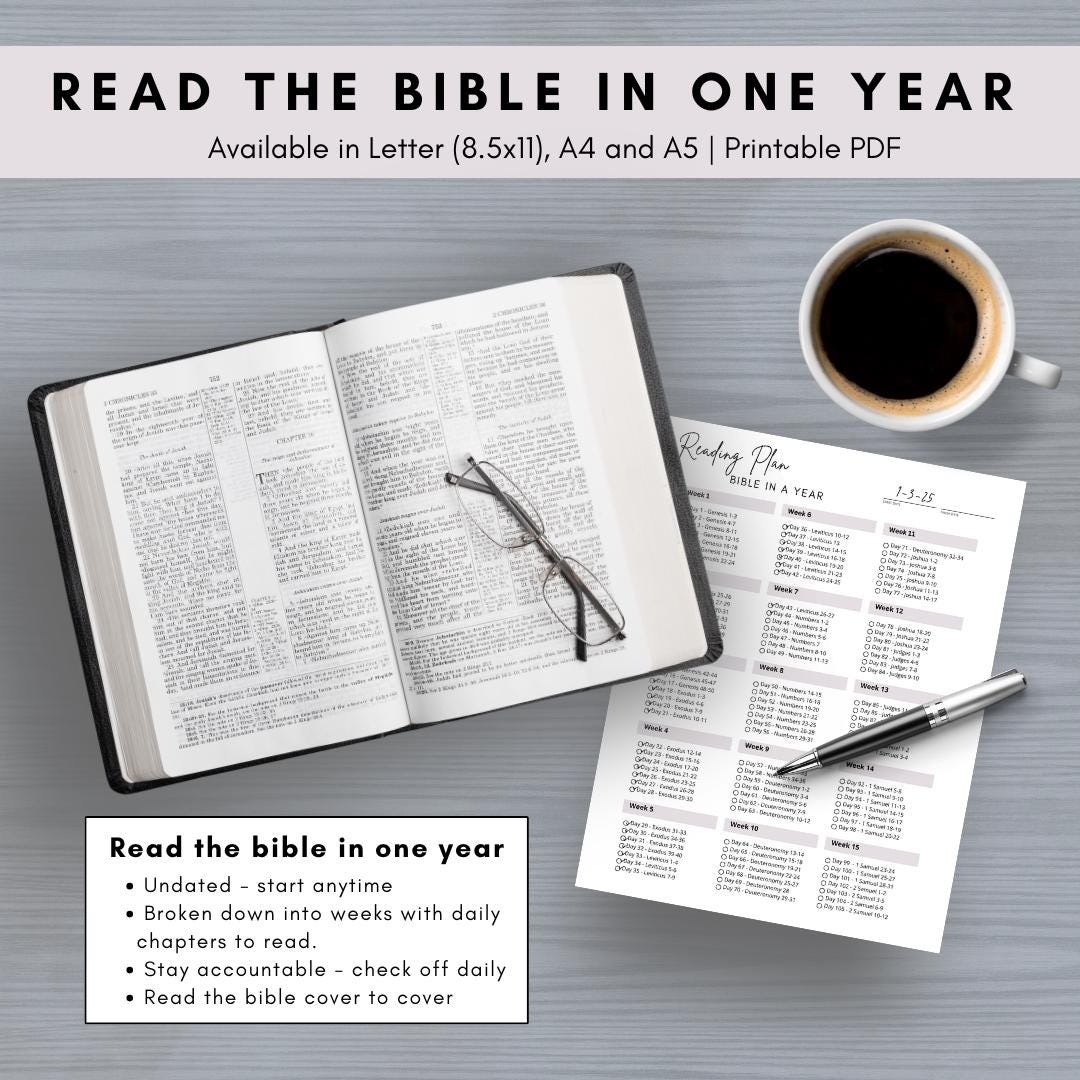 Read the Bible in One Year - Bible Reading Plan - Books of the Bible ...