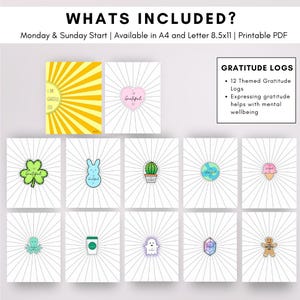 2026 Bullet Planner Journal Monthly Themed Color Version | Dot Grid | Printable | Monday Sunday Start | Download Template Digital Printable image 6