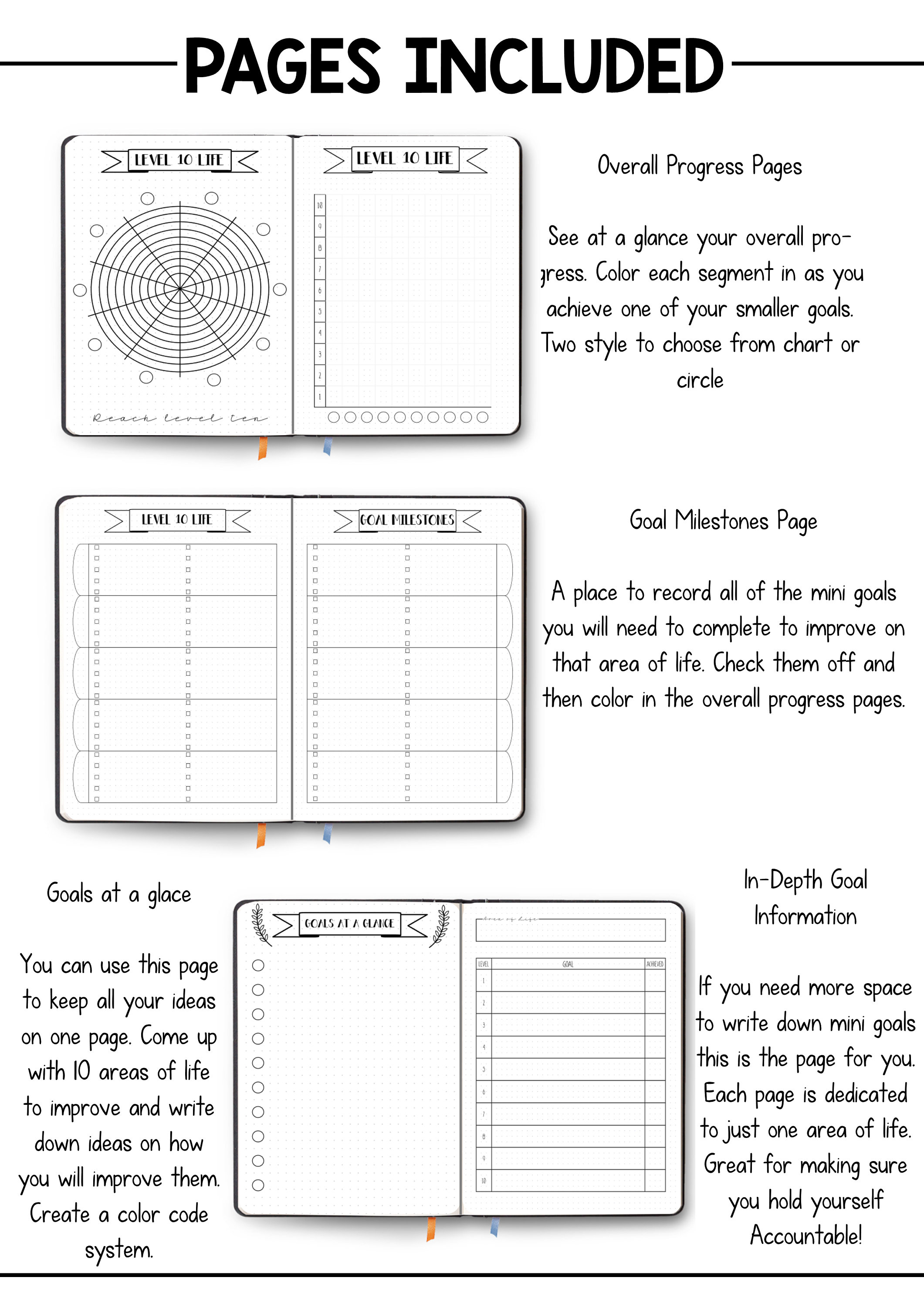 Paper Paper &amp; Party Supplies Printable Level 10 Life Set A5 Planner ...