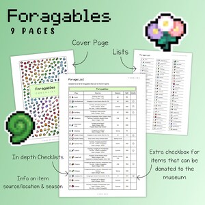 Peut inclure: Un t&eacute;l&eacute;chargement num&eacute;rique avec une liste de contr&ocirc;le "Foragables" et une liste de recherche. La page de couverture et les listes sont affich&eacute;es, avec des d&eacute;tails sur la source, l'emplacement et la saison des articles. Comprend des cases &agrave; cocher pour les articles &agrave; donner &agrave; un mus&eacute;e.