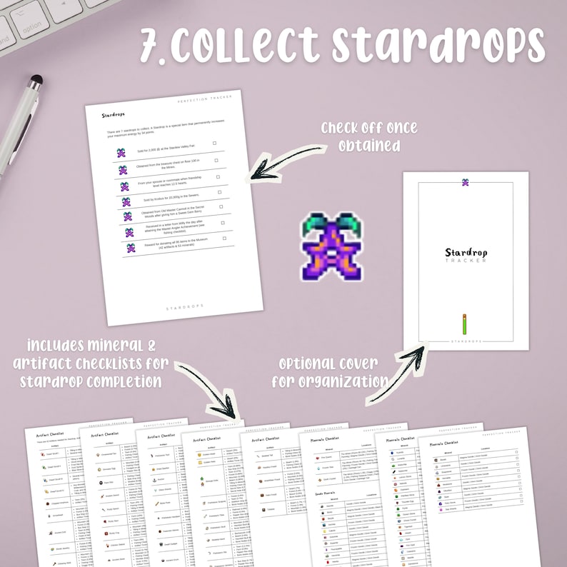 Stardew Valley Guide Perfection Printable Planner Shipping Checklist ...