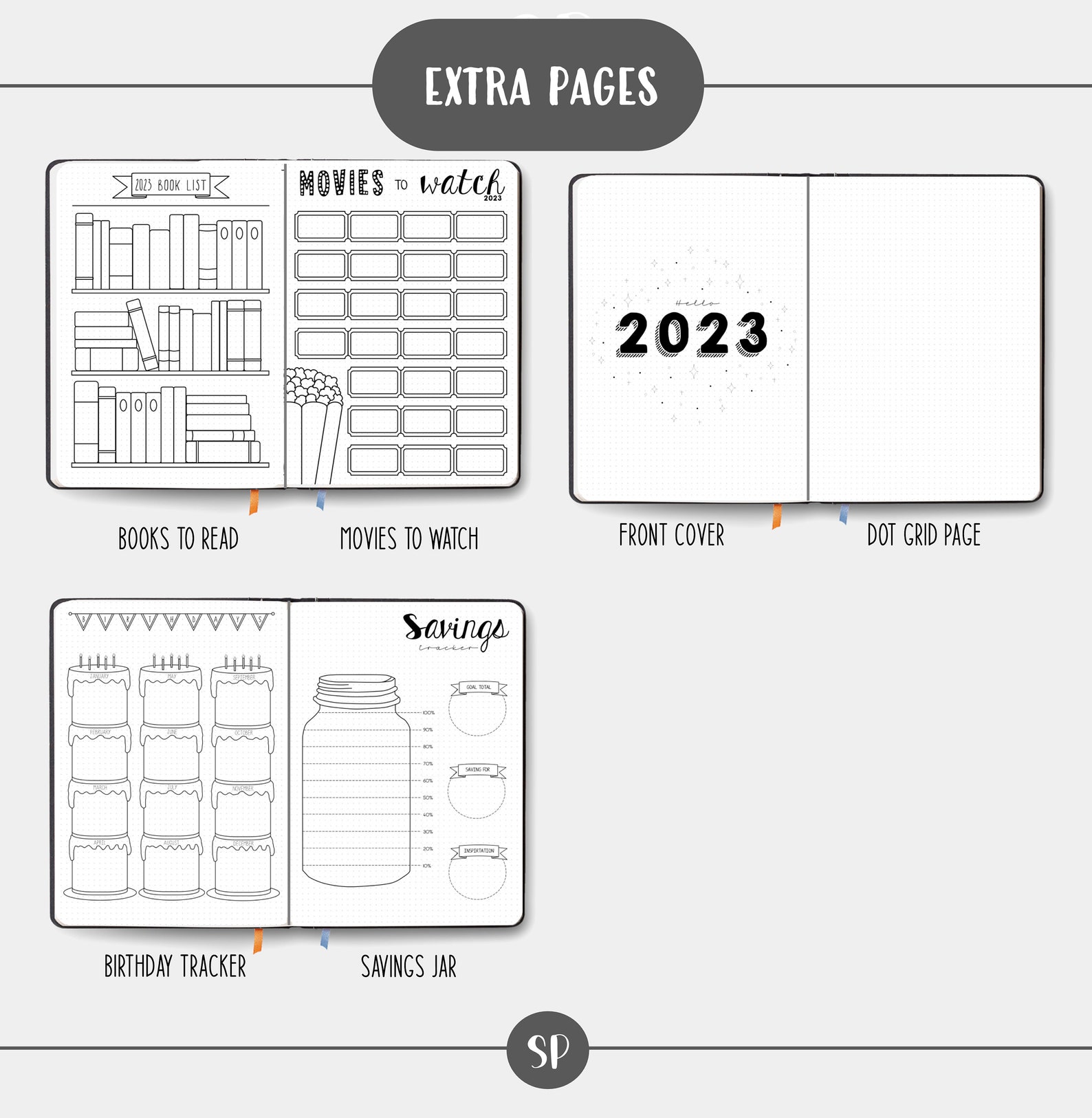 2023 Bullet Journal Planner Yearly Printable Monday - Etsy Schweiz