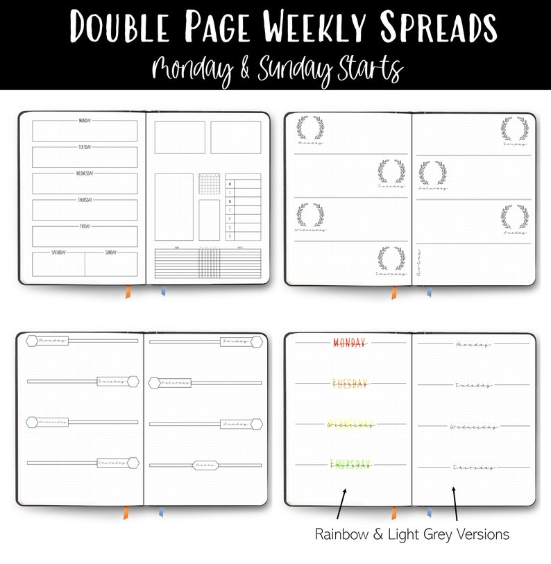 Journal Pages Dot Grid Printable Page Collection Hand Drawn Style Bundle Printable Templates Dotted Grid image 6