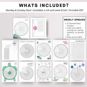 2026 Bullet Planner Journal Monthly Themed Color Version | Dot Grid | Printable | Monday Sunday Start | Download Template Digital Printable image 7