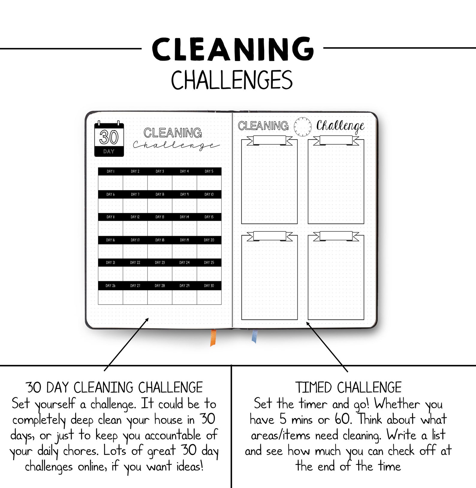bullet-journal-cleaning-printable-pages-cleaning-tracker-etsy-uk