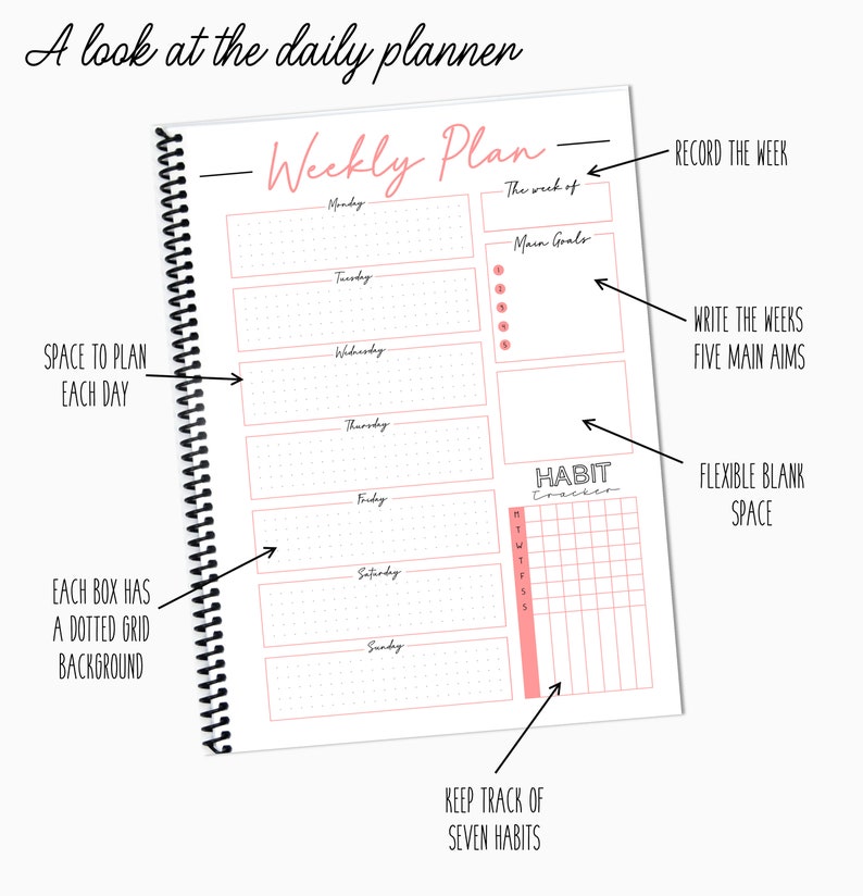 Weekly Planner Daily Planner Printable Digital image 3