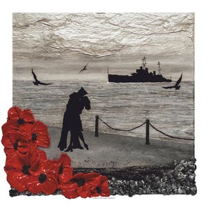 A Kiss To Last Forever from the World War Two Collection by Remembrance Artist Jacqueline Hurley. WW2 Military Fine Art print