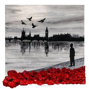 You Don&#39;t Stand Alone from The Remembrance Collection by Jacqueline Hurley print of police in London