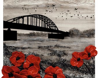 A Bridge Too Far by remembrance artist Jacqueline Hurley ~ Limited Edition Signed Giclée Print