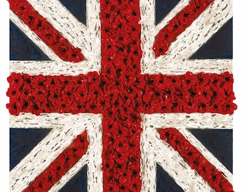 Jack Remembers by remembrance artist Jacqueline Hurley. Union Jack Flag Print
