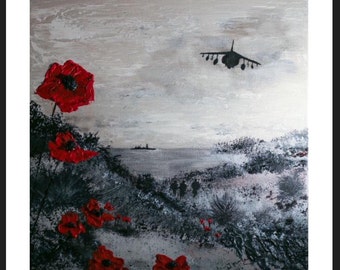 Calm Before The Storm from the War Poppy collection by Remembrance Artist Jacqueline Hurley. Professional quality military fine art print