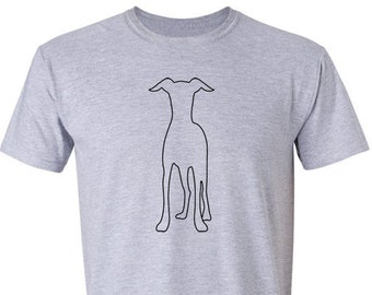 Skinny Dog Line Art Style, Whippet, Greyhound oder Lurcher Design, viele farbige T-Shirts, ** Verwenden Sie den Code: MULTIBUY für 5% aus 2 oder mehr Shirts!