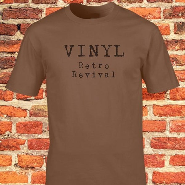 Retro 70s music t shirt, in a range of colours, premium soft cotton ethical tee, **use Code: MULTIBUY for 5% off 2 or more shirts!
