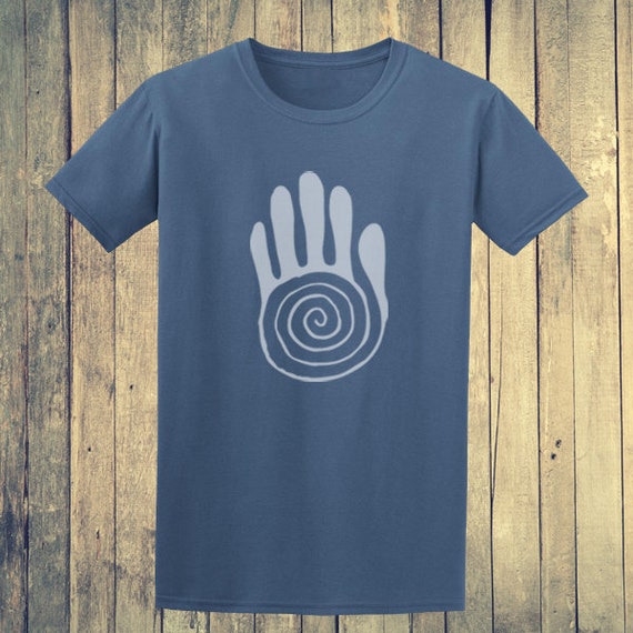 Healing hand design spiritual tshirt, premium ethical tee in a range of colours, **use Code: MULTIBUY for 5% off 2 or more shirts!