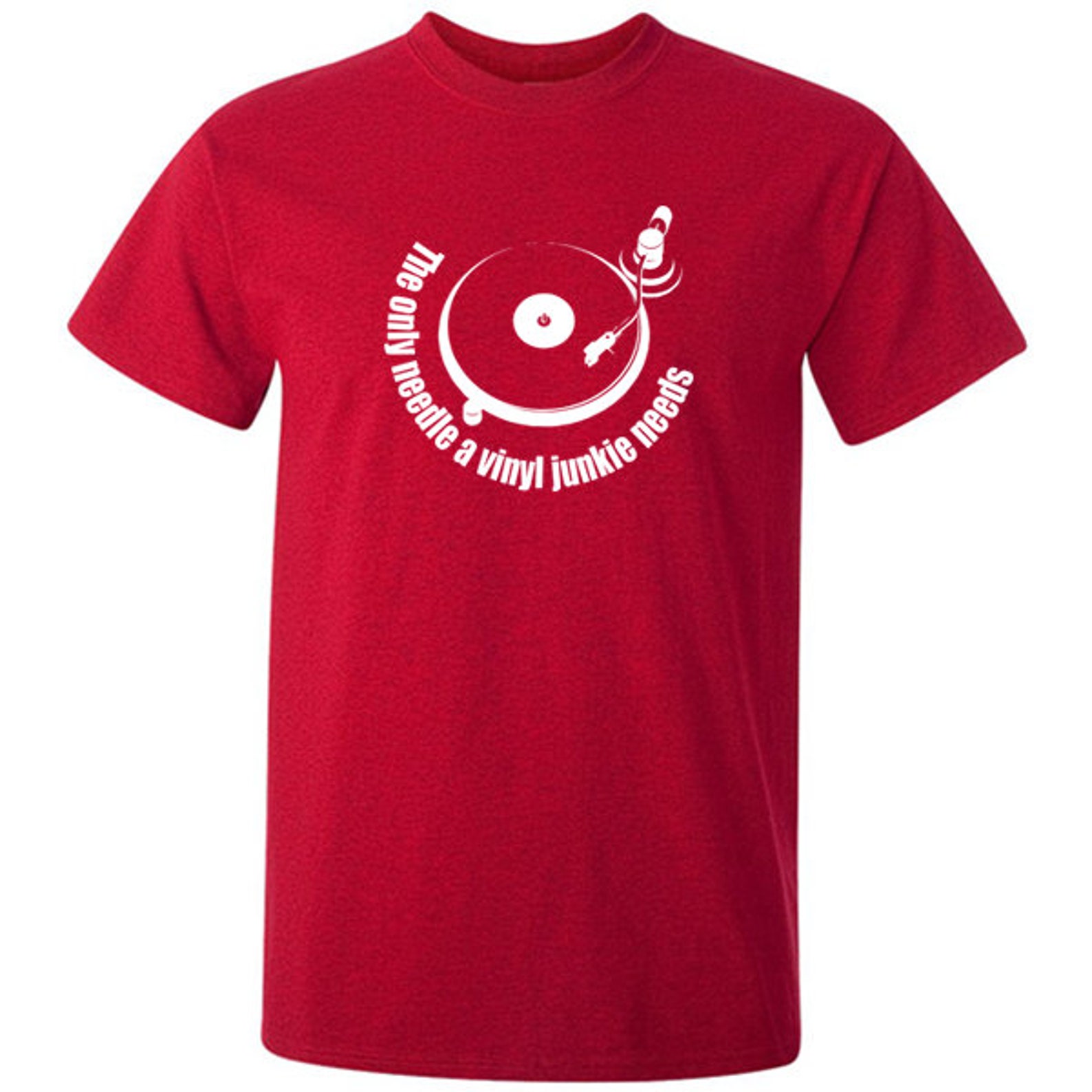 Vinyl Junkie Vintage Record Player Tshirt for a Music Lover Etsy