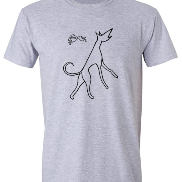 Dog t shirt, hare and hound, premium quality ethical tee, **use Code: MULTIBUY for 5% off 2 or more shirts!