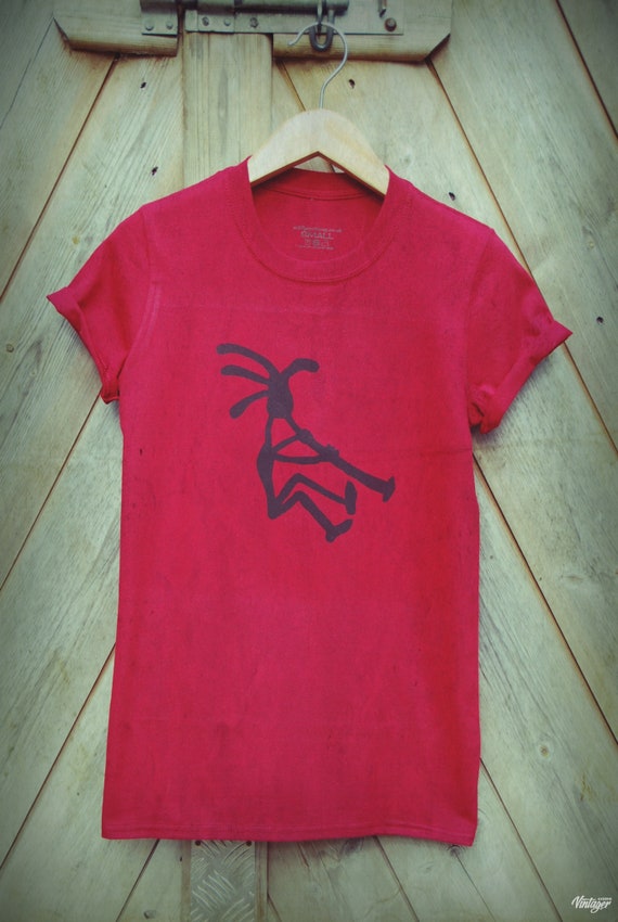 Kokopelli didgeridoo tshirt available in a range of colours premium soft cotton ethical tee ideal music festival clothing