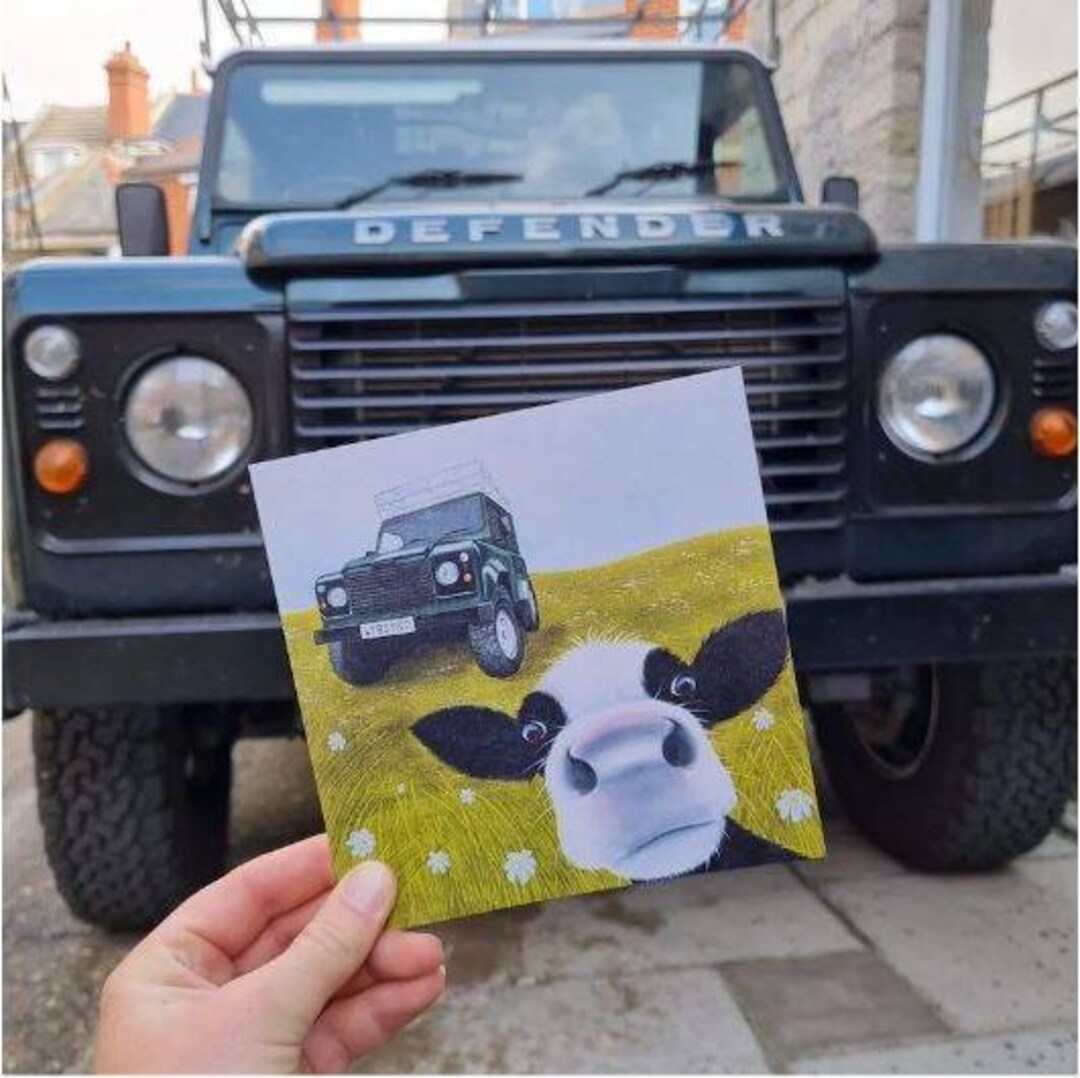 Fathers Day -greeting Card - Defender Moo. Blank Inside for Your Own ...
