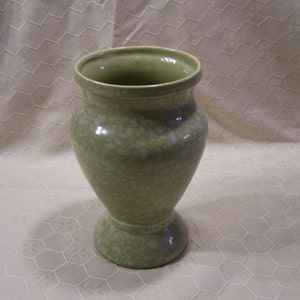 Vintage Brush Green Vase