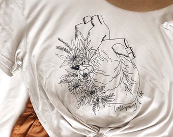 Short sleeve t-shirt anatomical heart |  Wellspring of life | Proverbs 4:23 | guard your heart tee | christian tees