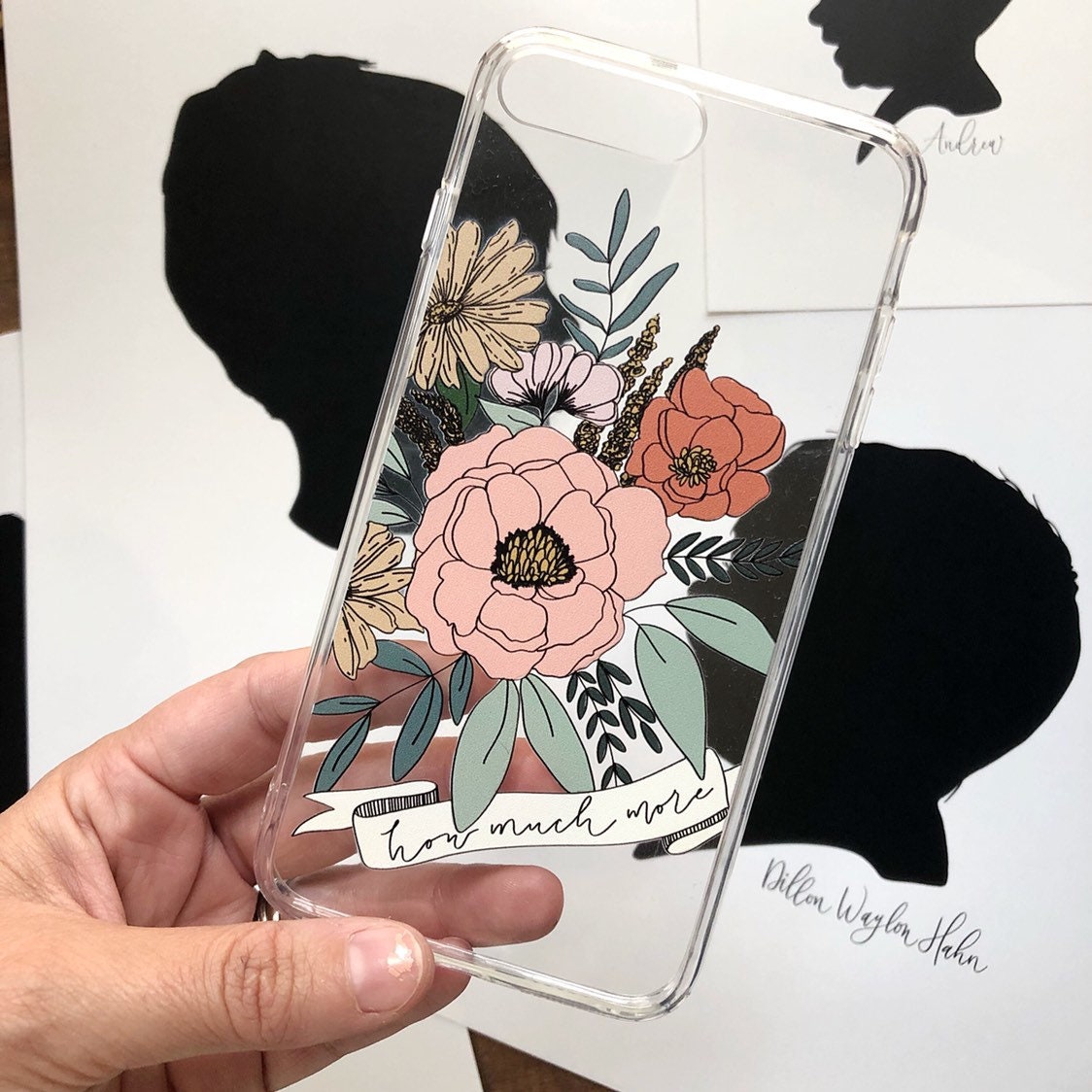 How Much More Hand Drawn Floral Design iPhone Case | Flowers