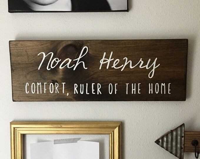 Featured listing image: Hand Painted Wooden Sign with Name + Meaning Forty3One