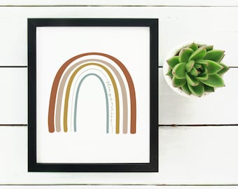 Digital Print Hand Lettered Rainbow His Promise