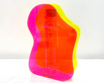 Neon Blob Acrylic Test Tube Stem Vase