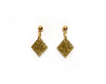 Gold Rhombus Earrings