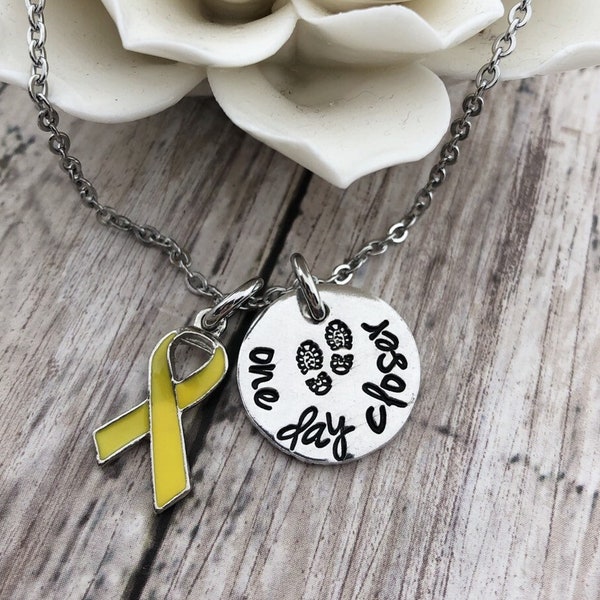 One day closer, Military Wife necklace, Deployment, Yellow Ribbon Support Our Troops, I love my military man, Combat boots, my hero, my love