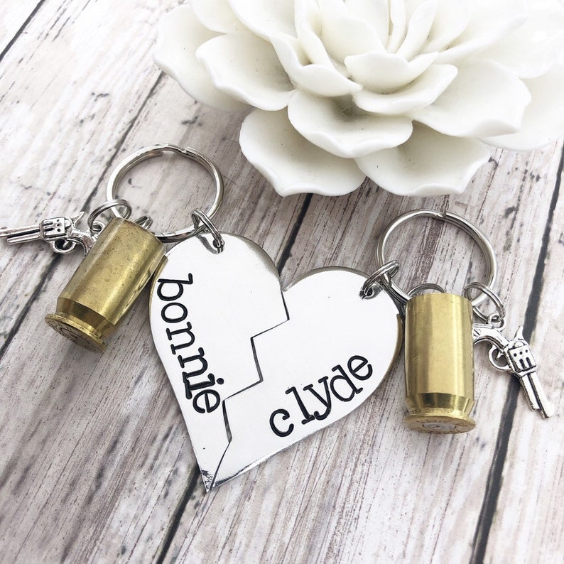 Bonnie and Clyde, gift for him, gift for her, Bullet casing, Thelma, Ride or Die, Rustic Gift, Revolver, Western, Valentine’s gift 