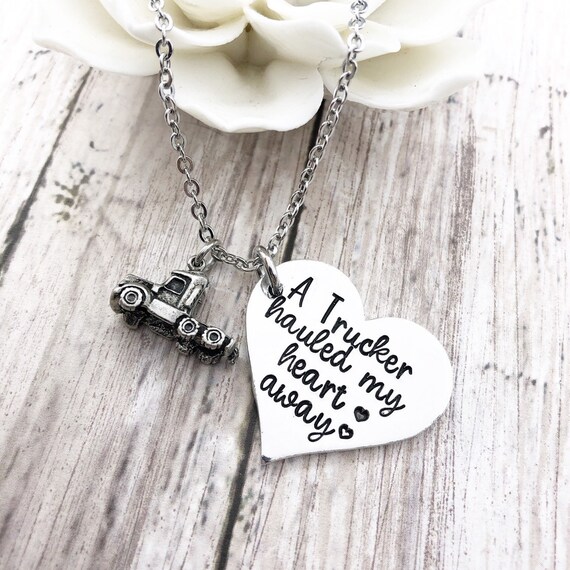 A Trucker Hauled My Heart Away Trucker Wife Big Rig Driver 18
