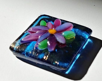 Accent Tile Handmade Fused Glass Flower