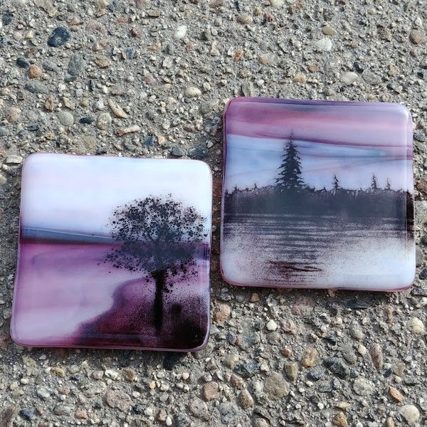 Fused Glass Tiles - Etsy