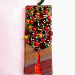 Fused Glass Tree Sun Catcher Ornament