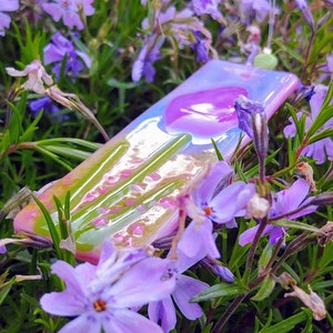 Fused Glass Tulip Flower Floral Suncatcher