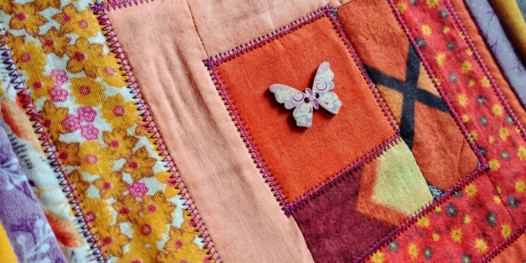 ミニオレンジパッチワークアートキルト壁掛けキルティング - Etsy 日本