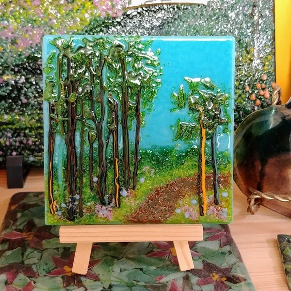 Fused Glass Tiles - Etsy