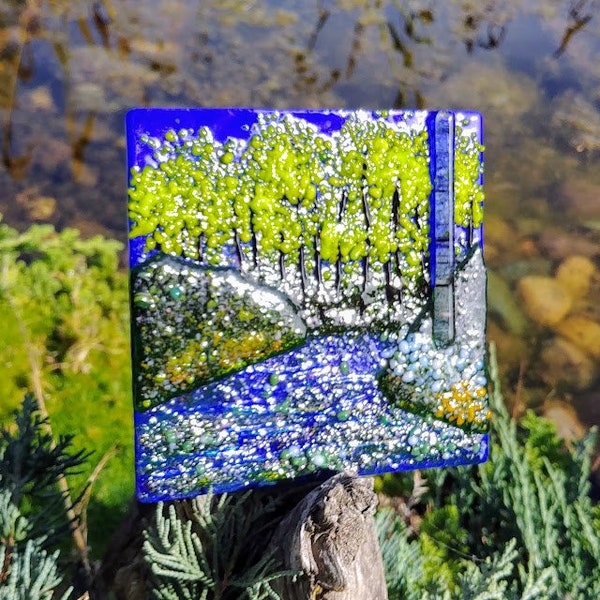 Fused Glass Tiles - Etsy