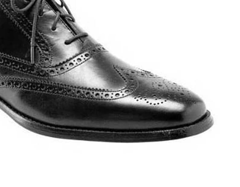 Leather Elevator Brogue Shoes - 3" Height Increase, Tall Men Shoes image 2