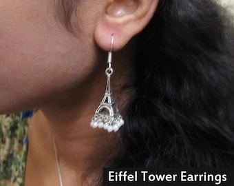Eiffel Tower Earrings For Women - Silver Earrings - Eiffel Tower Jewelry - Paris Theme Gifts For Her
