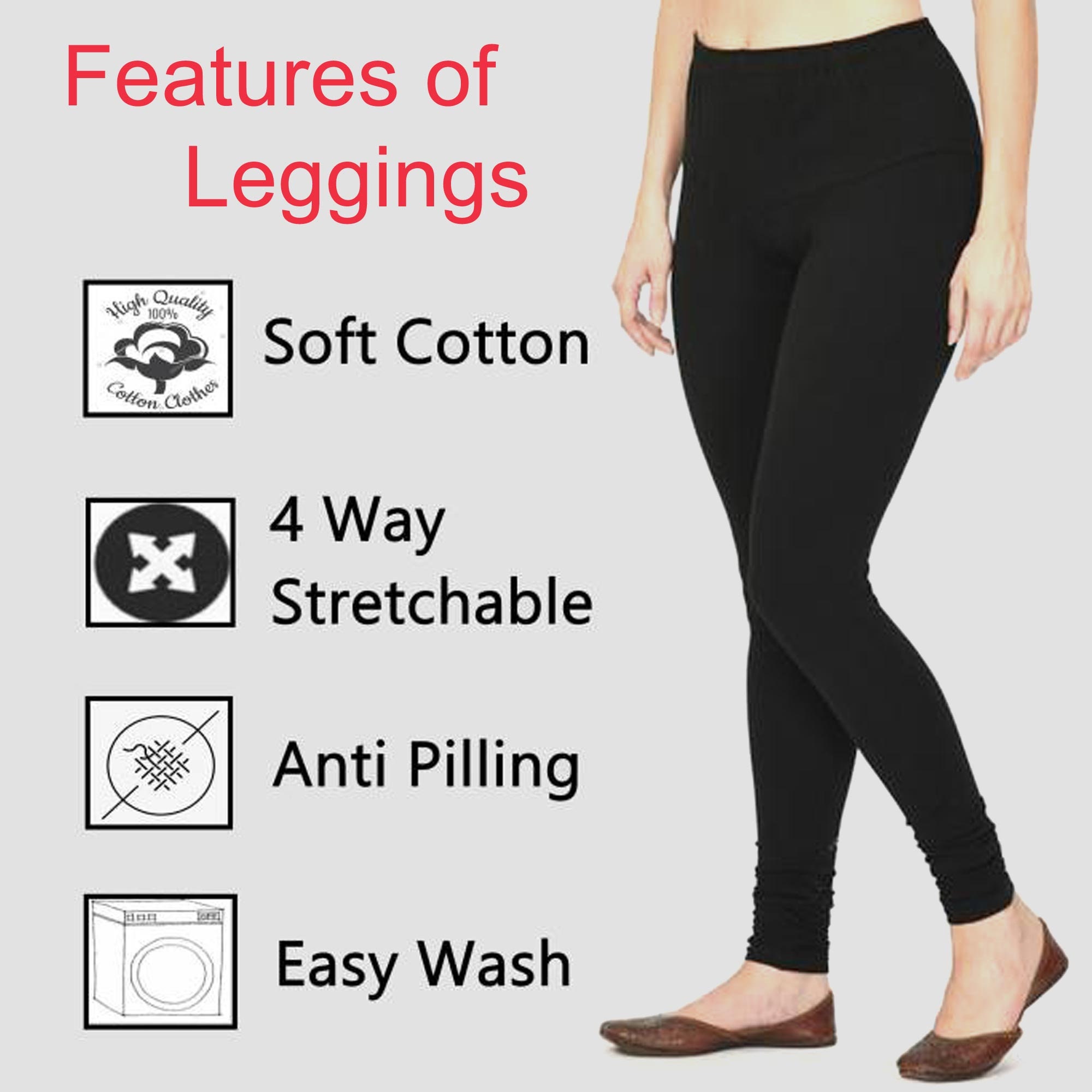 SARJANA HANDICRAFTS Women Cotton Churidar Leggings Authentic Casual Yoga  Pants