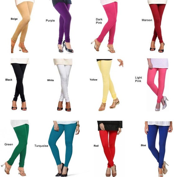 Womens Cotton Leggings Pants Yoga Leggings Casual Trouser Ethnic Stretch  Lycra Indian Comfortable Leggings 