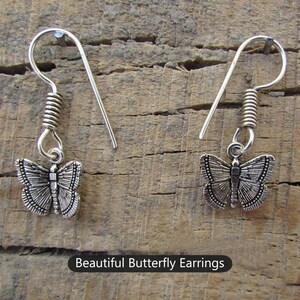 Beautiful Butterfly Earrings - Small Butterflies Earrings, Nature Jewelry, Lightweight Earrings