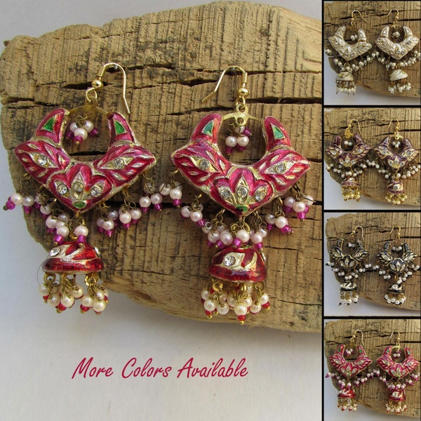 Lakh Earrings - Antique Lakh Earrings, Light Weight Earrings, Red Color Earrings, Beautiful Gift For Mom, Sister, Girlfriend